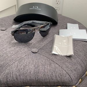 Armani exchange matte gunmetal black sunglasses